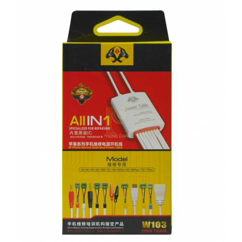 Cable Power con Conectores de Bateria OSS TEAM W103 para Encender iPhone 4G 4S 5G 5S 5SE 5C 6G 6PLUS 7G 7PLUS