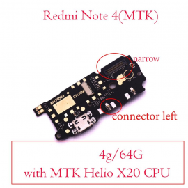 Placa inferior con conector de carga Micro USB para Xiaomi Redmi Note 4 Placa inferior con conector de carga Micro USB para Xiaomi Redmi Note 4