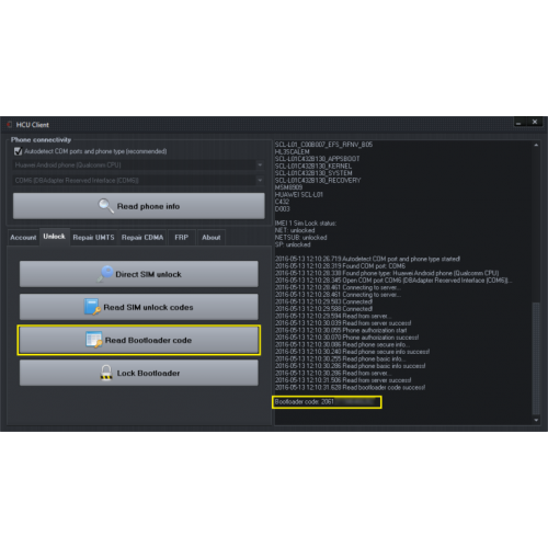 HCU Cliente – huawei vendedor Repairar y Huawei IMEI,MEID, Unlock FRP bootloader