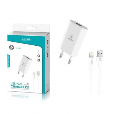 Cargador Con Cable Lightning iPhone De 1 Metro 1A / TZ-1100i / MAXAM