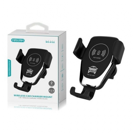Cargador de Coche inalambrico con Soporte 10W / WX-8102 / MAXAM