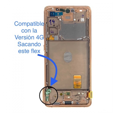 Pantalla Completa ORIGINAL Con Marco Para Samsung Galaxy S20 FE / G781 2