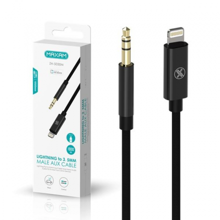 Adaptador / Cable De Lightning A Jack 3.5mm Audio / ZH-5030M / MAXAM