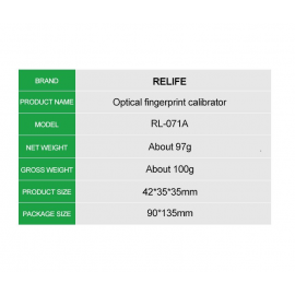 Calibrador Óptico De Huella Dactilar / Herramienta Corrección Óptica Para Huawei Vivo Xiaomi Oppo Android / RL-071A - RELIFE