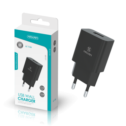 Adaptador / Cargador De Pared Salida USB de 2.1A / JC-1103 / MAXAM