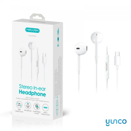 N227 EJ-0101Mc Micrófono Blanco 1.2M Micro De Auricular Tipo C