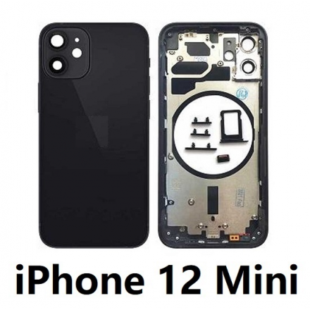 Chasis De Pantalla / Tapa Con Marco Para IPhone 12 Mini (NEGRO)