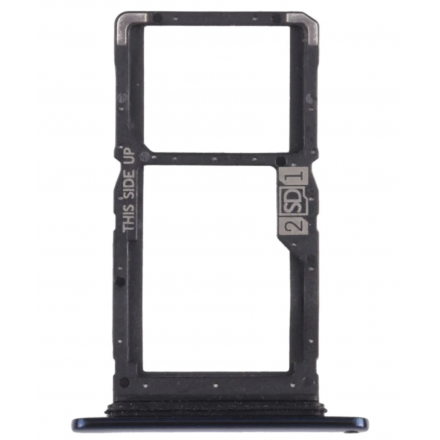 Sim Card Bandeil + Tarra de Tarjeta SIM / Micro SD Tarjeta Bandeja Para Motorola One Hyper XT2027 XT2027-1 (Azul)