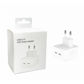 Adaptador con Dos Puertos USB‑C de 35 W  Ultra Rapido Calidad Original(Un Año De Garantia) Adaptador con Dos Puertos USB‑C de 35 W  Ultra Rapido Calidad Original(Un Año De Garantia)