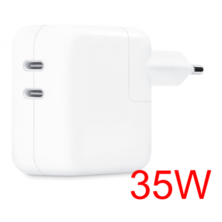 Adaptador con Dos Puertos USB‑C de 35 W  Ultra Rapido Calidad Original(Un Año De Garantia) 2