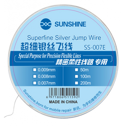 SUNSHINE SS-007E  Linea Alámbrica De Cobre 0.007mm Cubierto de estaño para realizar empalmes en tramos dañados