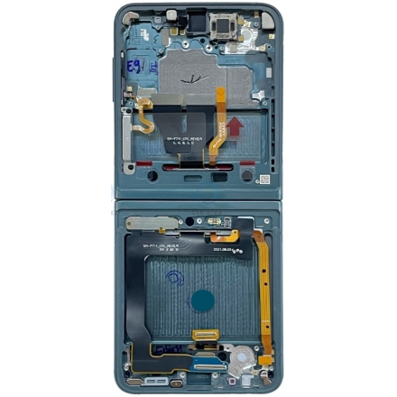 Pantalla Completa Amoled Y Táctil Con Marco (Flexible) Para Samsung Galaxy Z Flip 3 5G / F711B verde Original