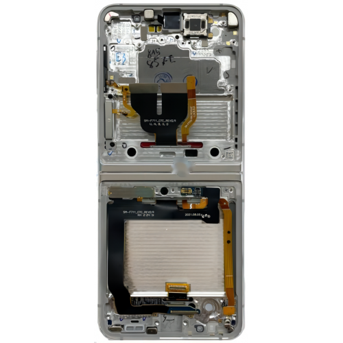 Pantalla Completa Amoled Y Táctil Con Marco (Flexible) Para Samsung Galaxy Z Flip 3 5G / F711B oro Original