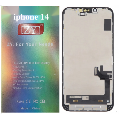 N50.2 Pantalla Completa Para IPhone 14 Negra Compatible IN-CELL