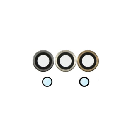 Ventana plateada con lente de cámara trasera para Apple iPhone 6 plus 