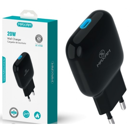 Adaptador / Cargador De Pared Carga Ultra Rapido 20W / Entrada Tipo C / JC-5102 MAXAM 2