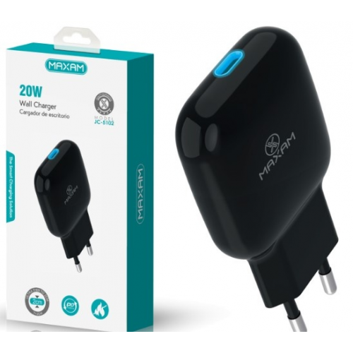 Adaptador / Cargador De Pared Carga Ultra Rapido 20W / Entrada Tipo C / JC-5102 MAXAM
