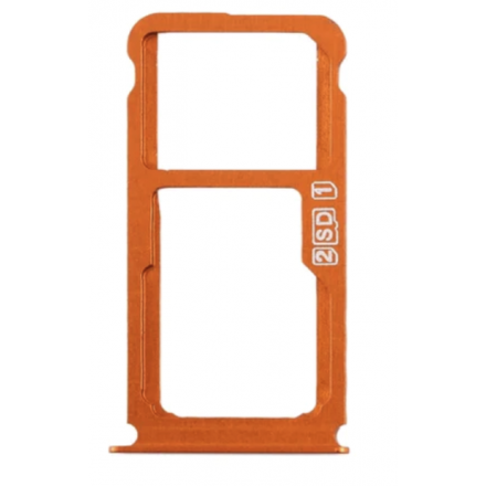 Bandeja SIM / SD Para NOKIA 7 PLUS ( NARANJA / ORO )