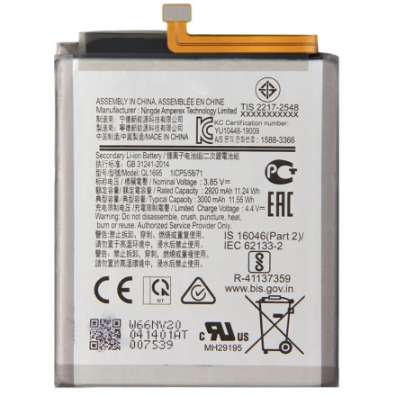 N72 Bateria QL1695 Para Samsung Galaxy A01 / A015 de 3000mAh / 1ICP5/58/71