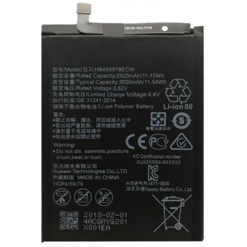 N97 Bateria HB405979ECW Para  Huawei Enjoy 6S / P9 Lite / honor 6c / honor 6a / honor 8a De 2920mAh