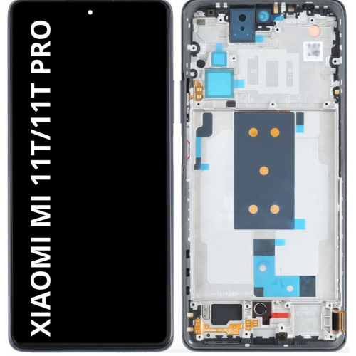 Pantalla completa Tactil Y Marco para Xiaomi MI 11T / MI 11T PRO (NEGRO)