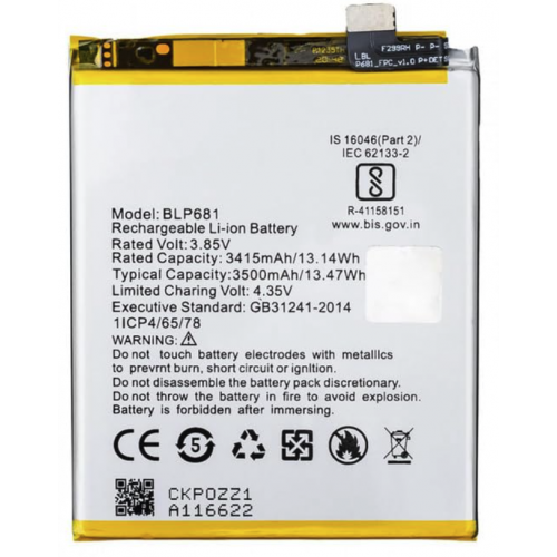 N365 Bateria BLP681 Para Oppo R17 / F9 De 3415mAh SIN LOGO