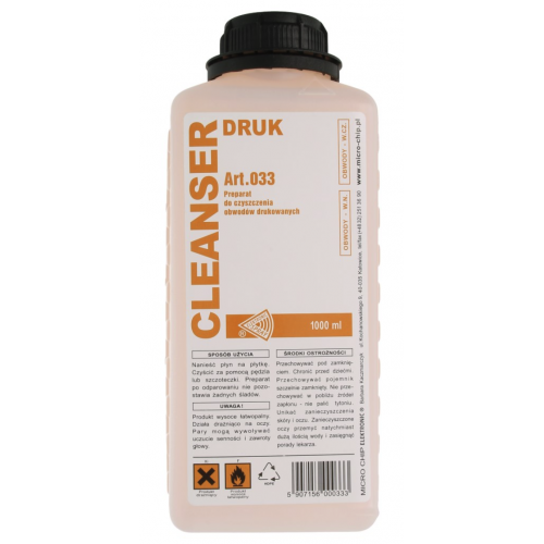 alcohol isopropilico limpieza DRUK CLEANSER Art.033 1000ml (1 litro) especial para limpeza electronica