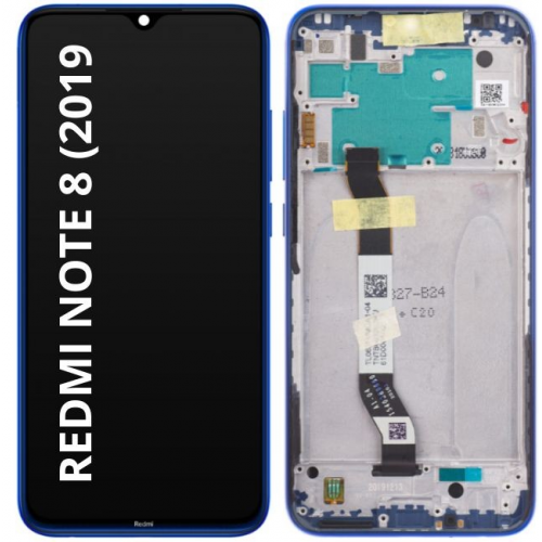 Pantalla Completa Tactil Y LCD Con Marco Para Xiaomi Redmi Note 8 2019 Calidad PREMIUM Color Azul