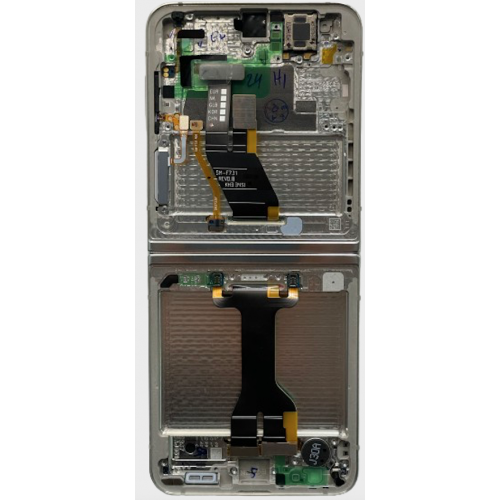 Pantalla Con Marco (Flexible) Para Samsung Galaxy Z Flip 5 5G - ORIGINAL (CREMA)