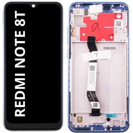 Pantalla Completa Calidad Premium Tactil Y LCD Con Marco Para Xiaomi Redmi Note 8T - AZUL