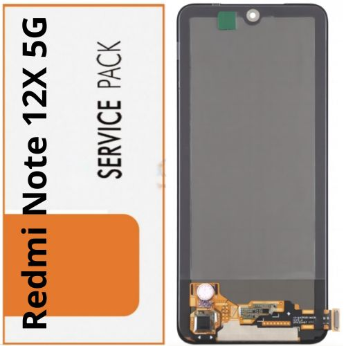 Pantalla Completa Service Pack Amoled Y Táctil Sin Marco Para Redmi Note 12X 5G
