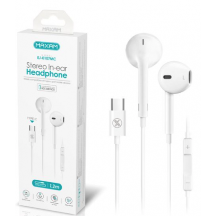 Auriculares Con Micrófono Tipo C De 1.2 metros EJ-0107MC