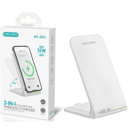 Base De Carga Inalámbrica Plegable Blanca De 15w WX-8201