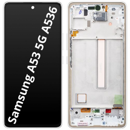 Pantalla Con Marco para Samsung Galaxy A53 5G A536 - PLATA (ORIGINAL)