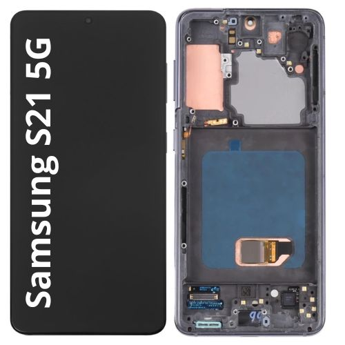 Pantalla Completa Para Samsung Galaxy S21 5G / G991F - NEGRO/GRIS - ORIGINAL
