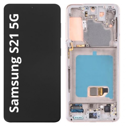 Pantalla Completa Para Samsung Galaxy S21 5G / G991F - ROSA - ORIGINAL