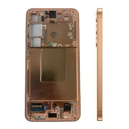 Ecrã Com Aro Para Samsung Galaxy S24 - ORIGINAL (LARANJA)