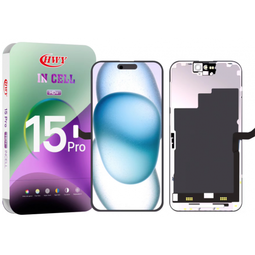 Pantalla Completa 720p HD+ para iPhone 15 Pro -...