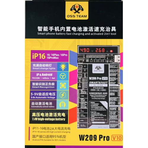 N119 Reactivador de Bateria OSS TEAM W208A+ para iPhone 4-8P / X / Samsung