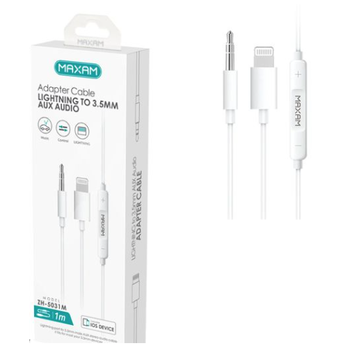 N175 ZH-5031M Cable de audio del vehículo Lightning de trasferencia de 3.5mm