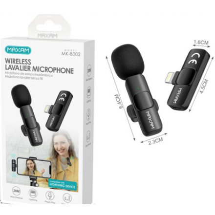 N275 MK-B002 Micrófono De Solapa Inalámbrico Conector...