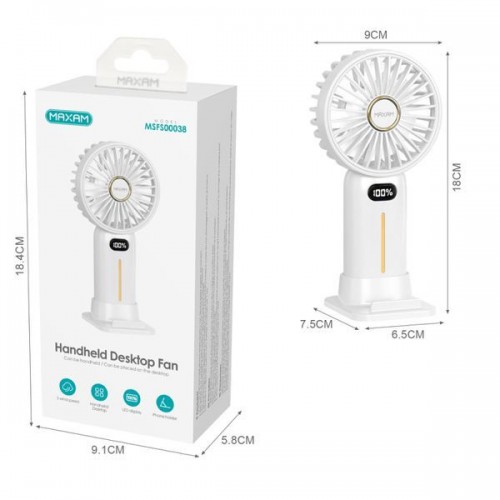 Ventilador Digital MSFS00038 MAXAM Blanco Con Cable USB