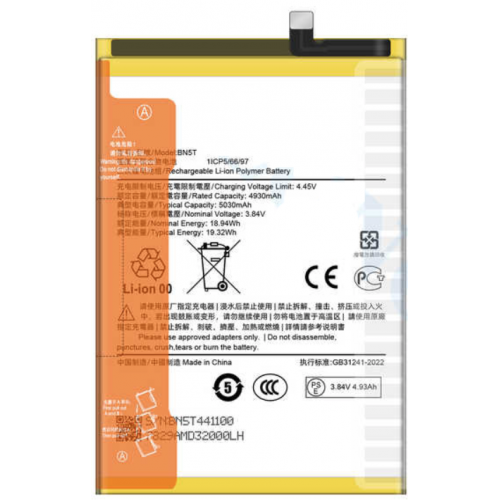N522 Bateria Litio BN5T Para Xiaomi Redmi 13 De 5030mAh /19.94Wh