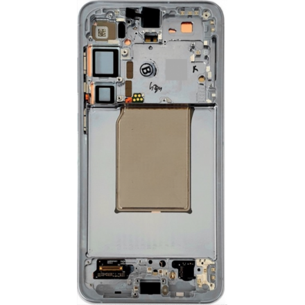 Ecrã Com Aro Para Samsung Galaxy S25 PLUS - ORIGINAL (PRATA)