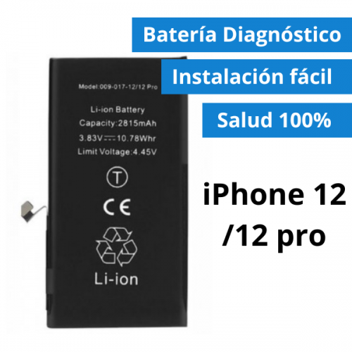 Batería Diagnóstico para iPhone 12 / 12 Pro - Salud 100% Sin Soldar Chips (Facil de Montar)