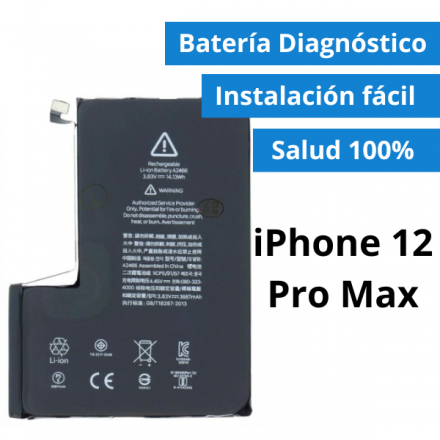 Batería Diagnóstico para iPhone 12 Pro Max - Salud 100% Sin Soldar Chips (Facil de Montar)