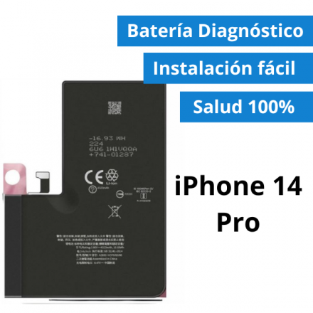 Batería Diagnóstico para iPhone 14 Pro - Salud 100% Sin Soldar Chips (Facil de Montar)