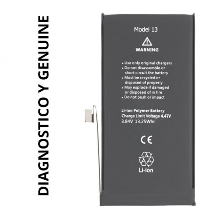 Bateria Litio Diagnostico Y "Genuine" Para Iphone 13 Con...