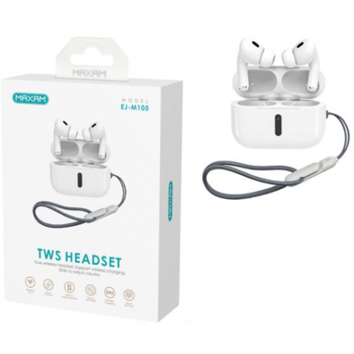 N140 EJ-M105 Maxan Auriculares Bluetooth TWS Blanco V5.3/300mAh