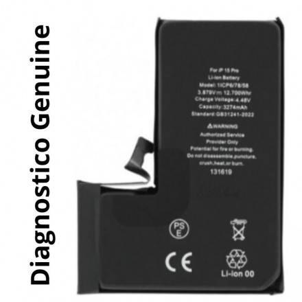 Bateria Litio Diagnostico Y "Genuine" Para Iphone 15 PRO